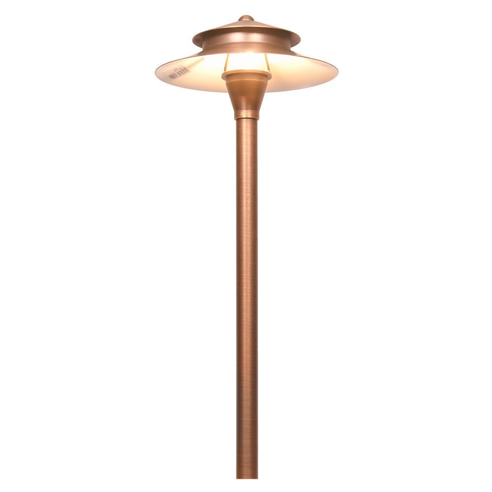 Outdoor Landscape Lighting LED 12V Low Voltage PLB04 Cast Brass Path Light | 12V Low Voltage Landscape Light Lamp Ready G4 Socket