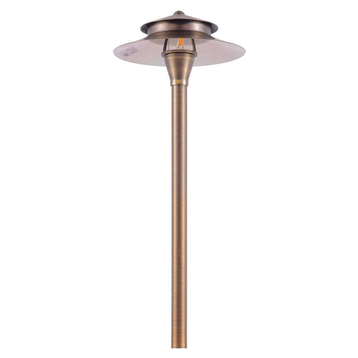 Outdoor Landscape Lighting LED 12V Low Voltage PLB04 Cast Brass Path Light | 12V Low Voltage Landscape Light Lamp Ready G4 Socket