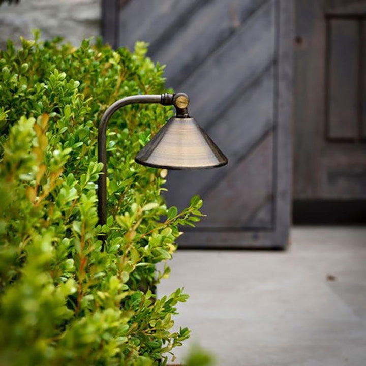 Outdoor Landscape Lighting LED 12V Low Voltage PLB05 Cast Brass Path Light | 12V Low Voltage Landscape Light Lamp Ready G4 Socket