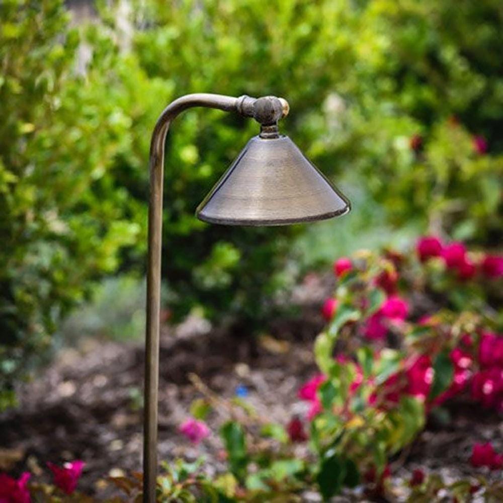 Outdoor Landscape Lighting LED 12V Low Voltage PLB05 4x/8x/12x Package LED 12V Low Voltage Landscape Brass Lighting Directional Pathway Light with G4 2W 3000K Bulb