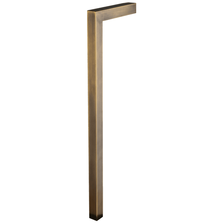 Outdoor Landscape Lighting LED 12V Low Voltage PLB07 4x/8x/12x Package 3W 3000K Warm White Integrated LED Brass L-Shaped 12V Low Voltage Landscape Lighting Pathway Light