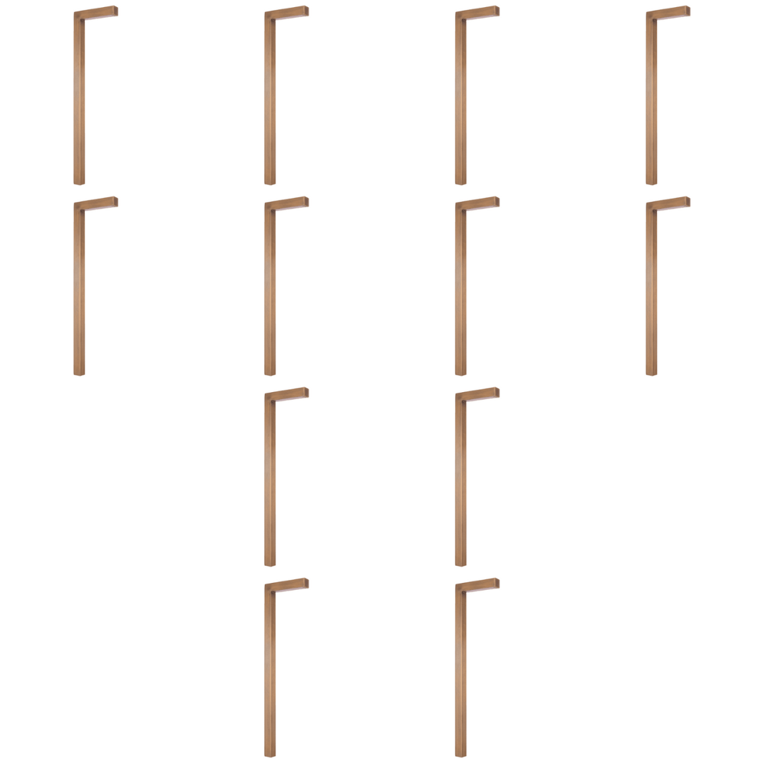 Outdoor Landscape Lighting LED 12V Low Voltage PLB07 4x/8x/12x Package 3W 3000K Warm White Integrated LED Brass L-Shaped 12V Low Voltage Landscape Lighting Pathway Light 12 Pack