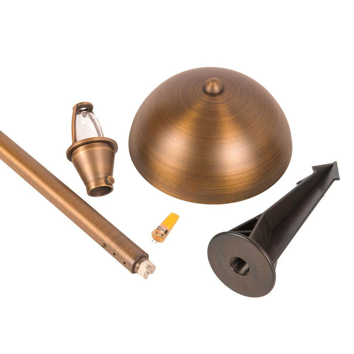 Outdoor Landscape Lighting LED 12V Low Voltage PLB08 Cast Brass Path Light | 12V Low Voltage Landscape Light Lamp Ready G4 Socket