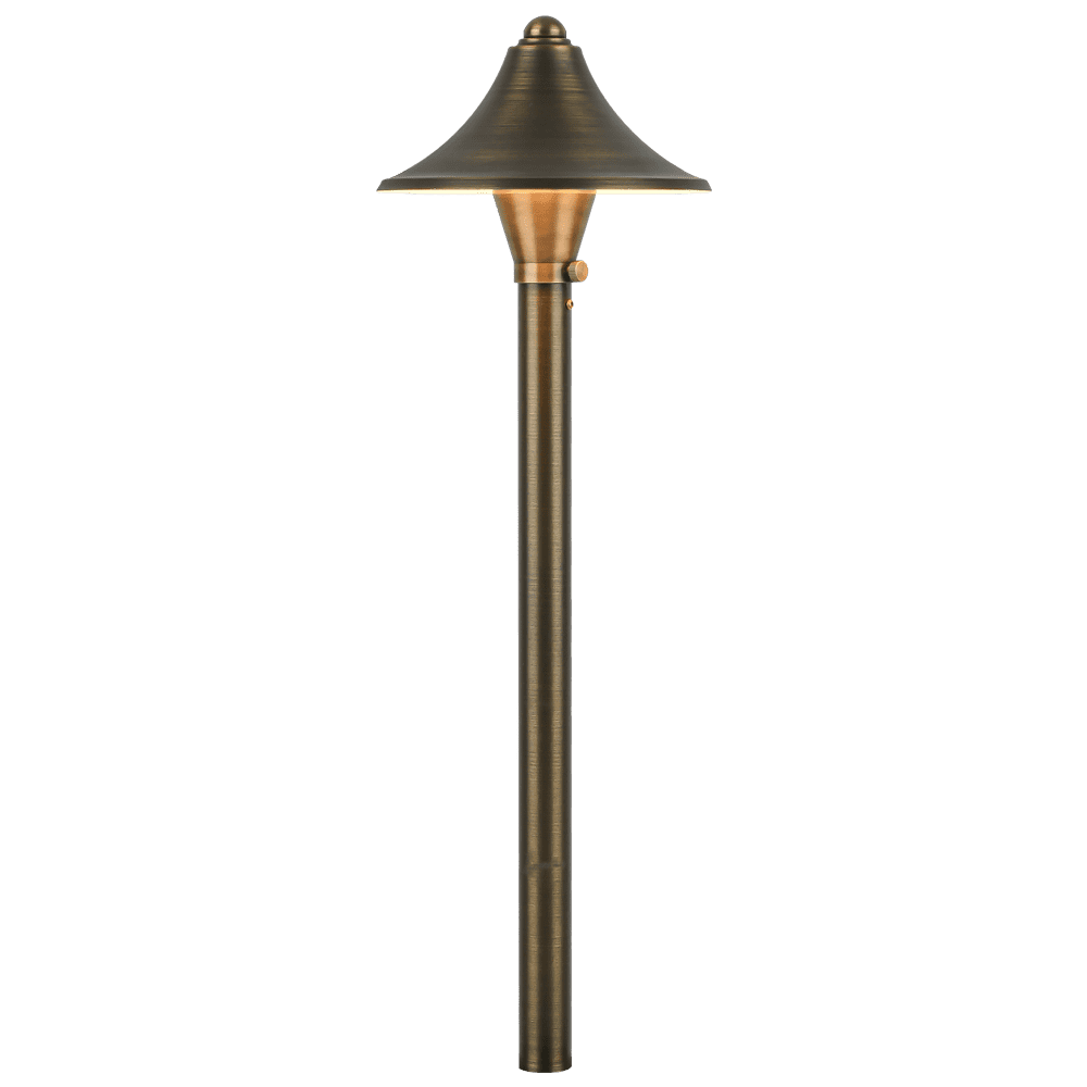 Outdoor Landscape Lighting LED 12V Low Voltage PLB09 Cast Brass Path Light | 12V Low Voltage Landscape Light Lamp Ready G4 Socket