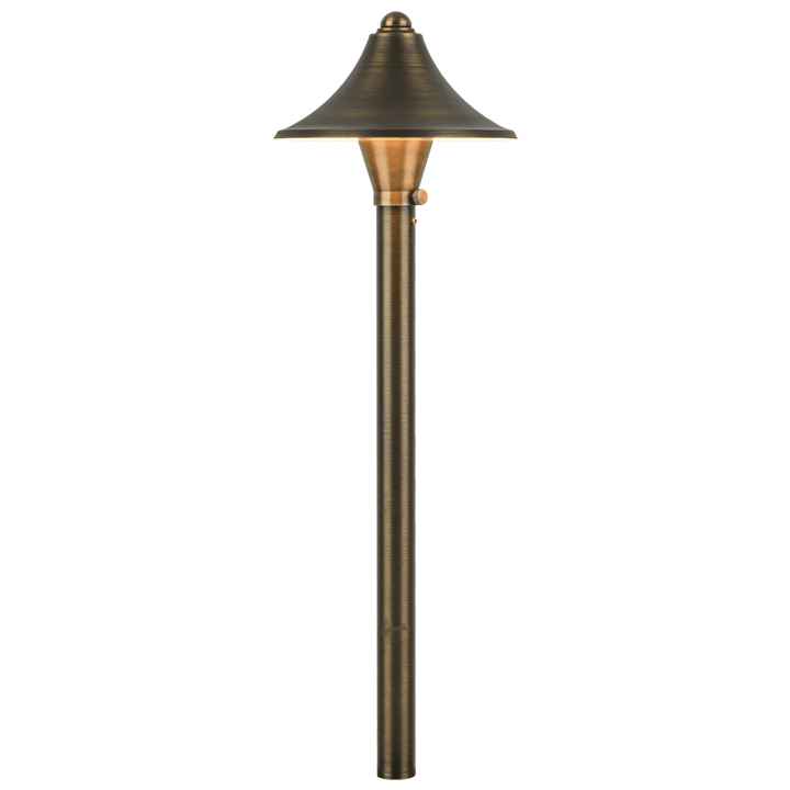 Outdoor Landscape Lighting LED 12V Low Voltage PLB09 Cast Brass Path Light | 12V Low Voltage Landscape Light Lamp Ready G4 Socket