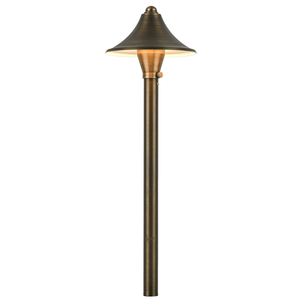 Outdoor Landscape Lighting LED 12V Low Voltage PLB09 Cast Brass Path Light | 12V Low Voltage Landscape Light Lamp Ready G4 Socket