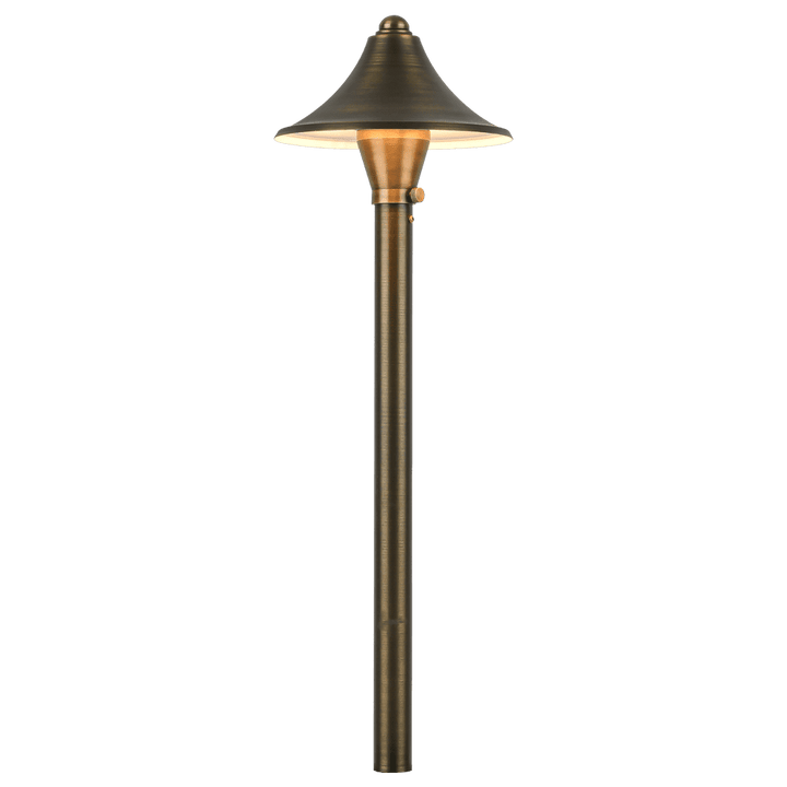 Outdoor Landscape Lighting LED 12V Low Voltage PLB09 Cast Brass Path Light | 12V Low Voltage Landscape Light Lamp Ready G4 Socket