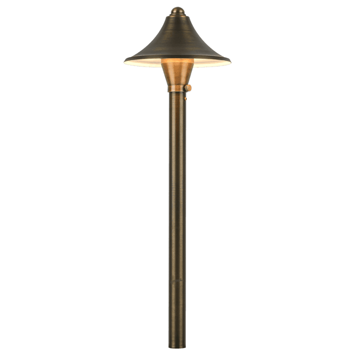 Outdoor Landscape Lighting LED 12V Low Voltage PLB09 4x/8x/12x Package Brass LED Cone 12V Low Voltage Pathway Outdoor Landscape Lighting Fixture with G4 3W 3000K Bulb