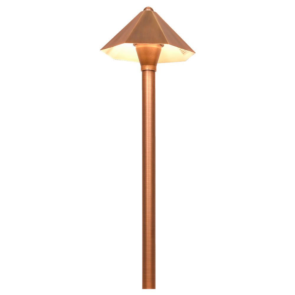 Outdoor Landscape Lighting LED 12V Low Voltage PLB11 Cast Brass Path Light | 12V Low Voltage Landscape Light Lamp Ready G4 Socket
