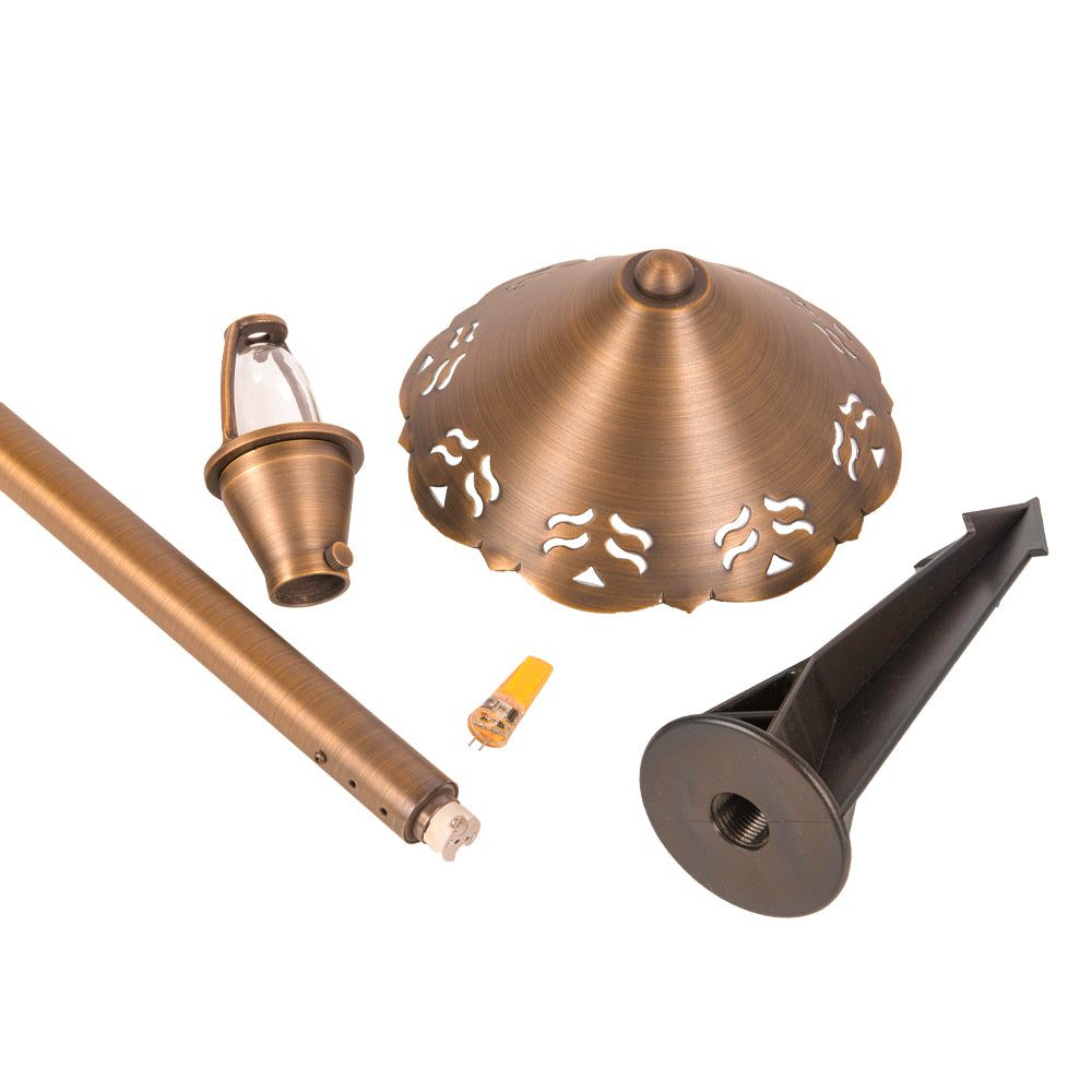 Outdoor Landscape Lighting LED 12V Low Voltage PLB12 Cast Brass Path Light | 12V Low Voltage Landscape Light Lamp Ready G4 Socket