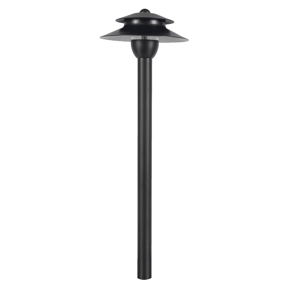 Outdoor Landscape Lighting LED 12V Low Voltage PLB13 4x/8x/12x Package Two Tier Brass Pathway 12V Low Voltage Pagoda Light Led Landscape Lighting Fixture with G4 2W 3000K