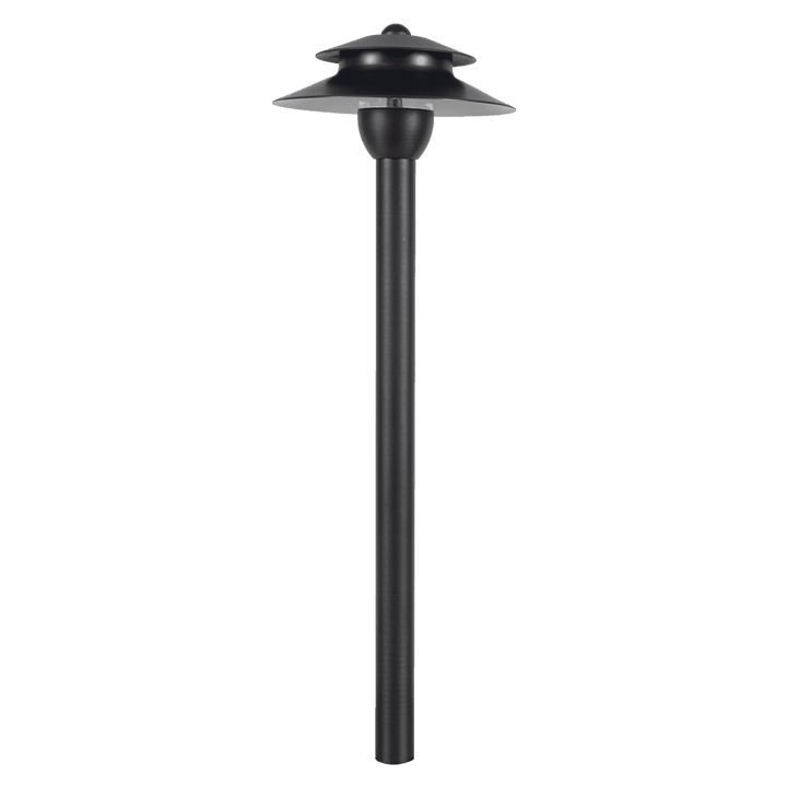 Outdoor Landscape Lighting LED 12V Low Voltage PLB13 4x/8x/12x Package Two Tier Brass Pathway 12V Low Voltage Pagoda Light Led Landscape Lighting Fixture with G4 2W 3000K