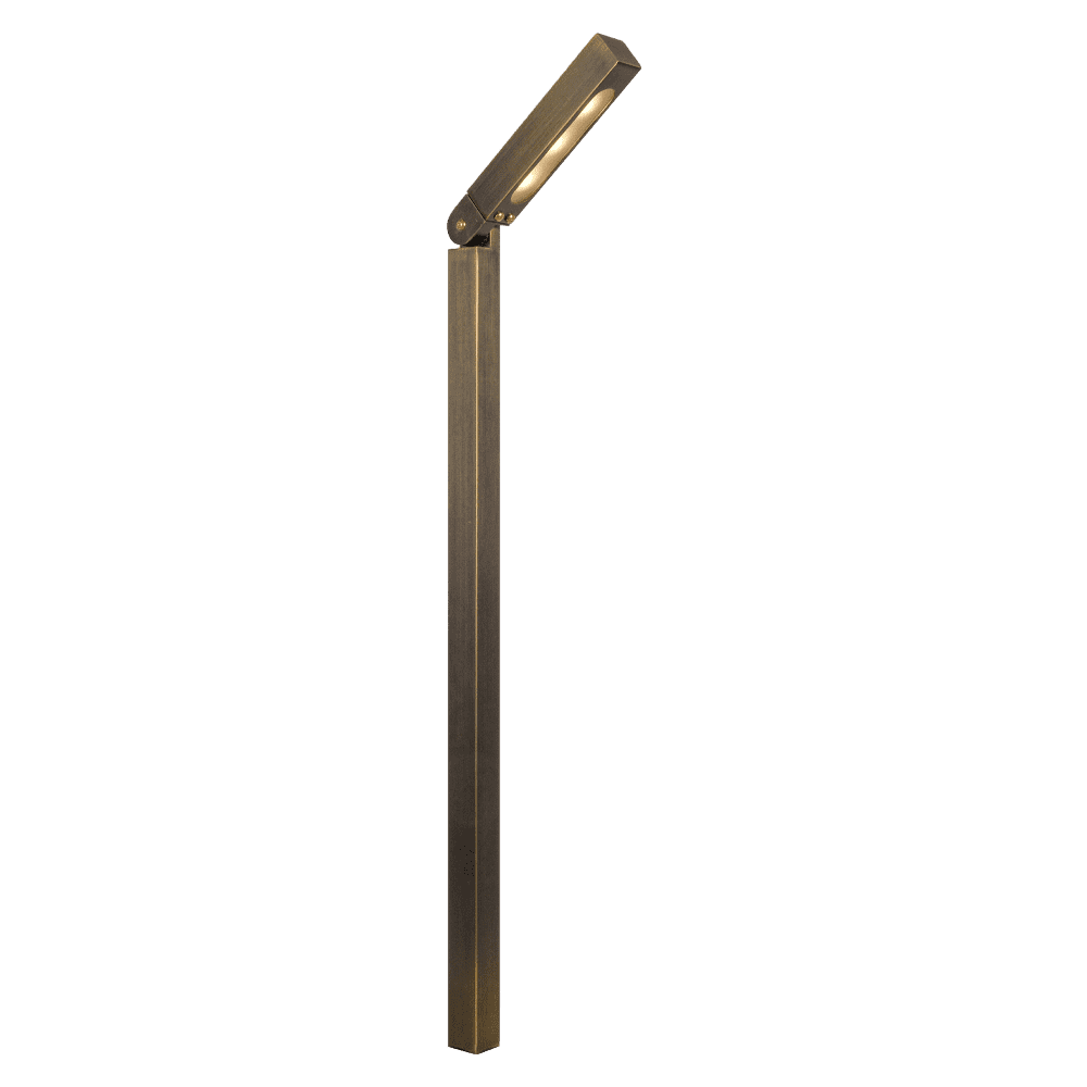 Outdoor Landscape Lighting LED 12V Low Voltage PLB14 Cast Brass Path Light | 3W 3000K Warm White Integrated LED 12V Low Voltage Landscape Light