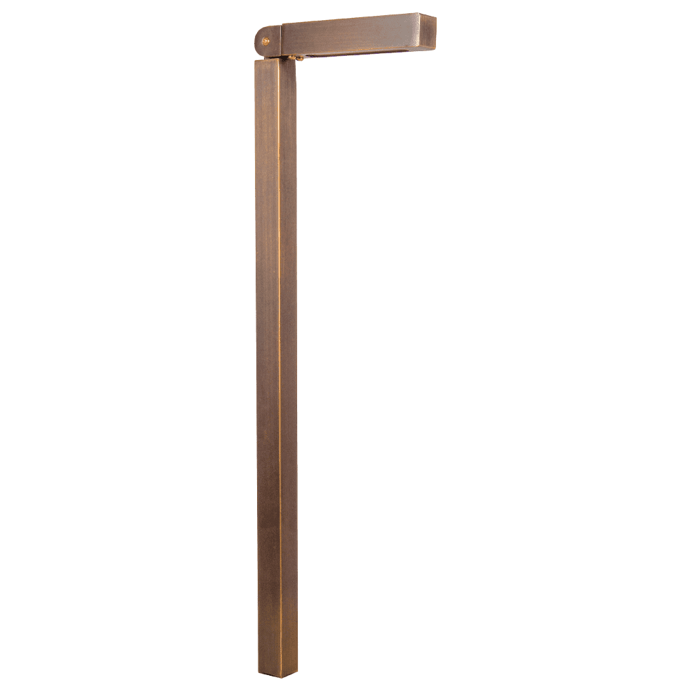 Outdoor Landscape Lighting LED 12V Low Voltage PLB14 4x/8x/12x Package Adjustable 3W 3000K Warm White Integrated Brass L-Shaped 12V Low Voltage Pathway Light