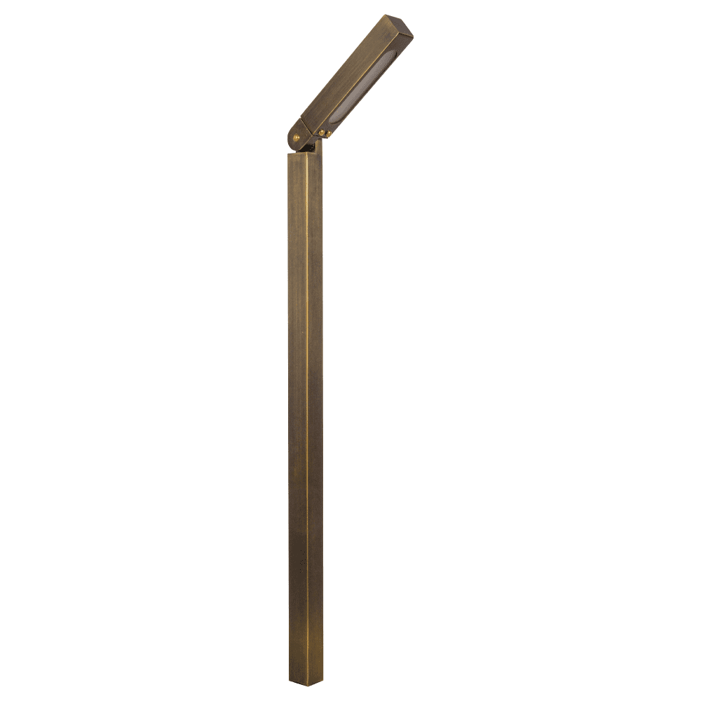 Outdoor Landscape Lighting LED 12V Low Voltage PLB14 Cast Brass Path Light | 3W 3000K Warm White Integrated LED 12V Low Voltage Landscape Light