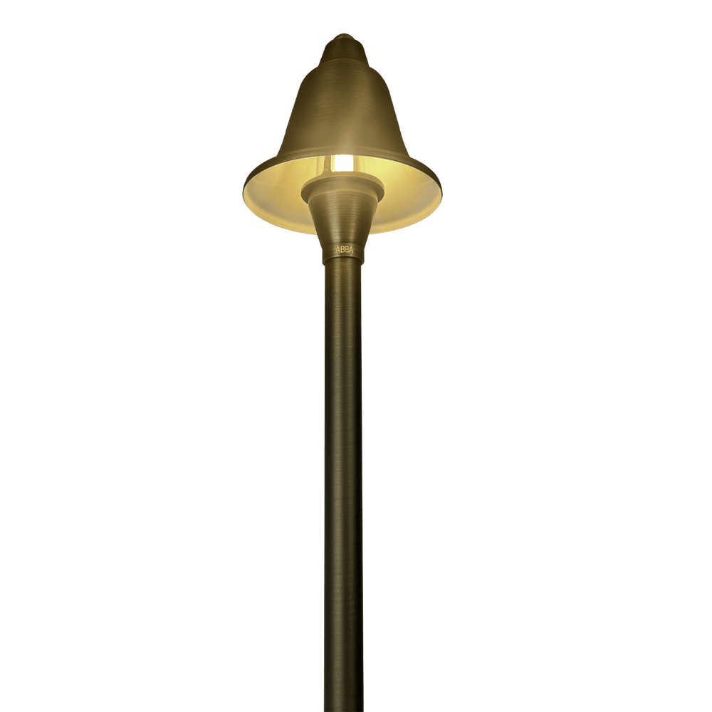 Outdoor Landscape Lighting LED 12V Low Voltage PLB17 Cast Brass LED Bell Shaped Lamp Ready 12V Low Voltage Pathway Outdoor Landscape Lighting Fixture Lamp Ready G4 Socket
