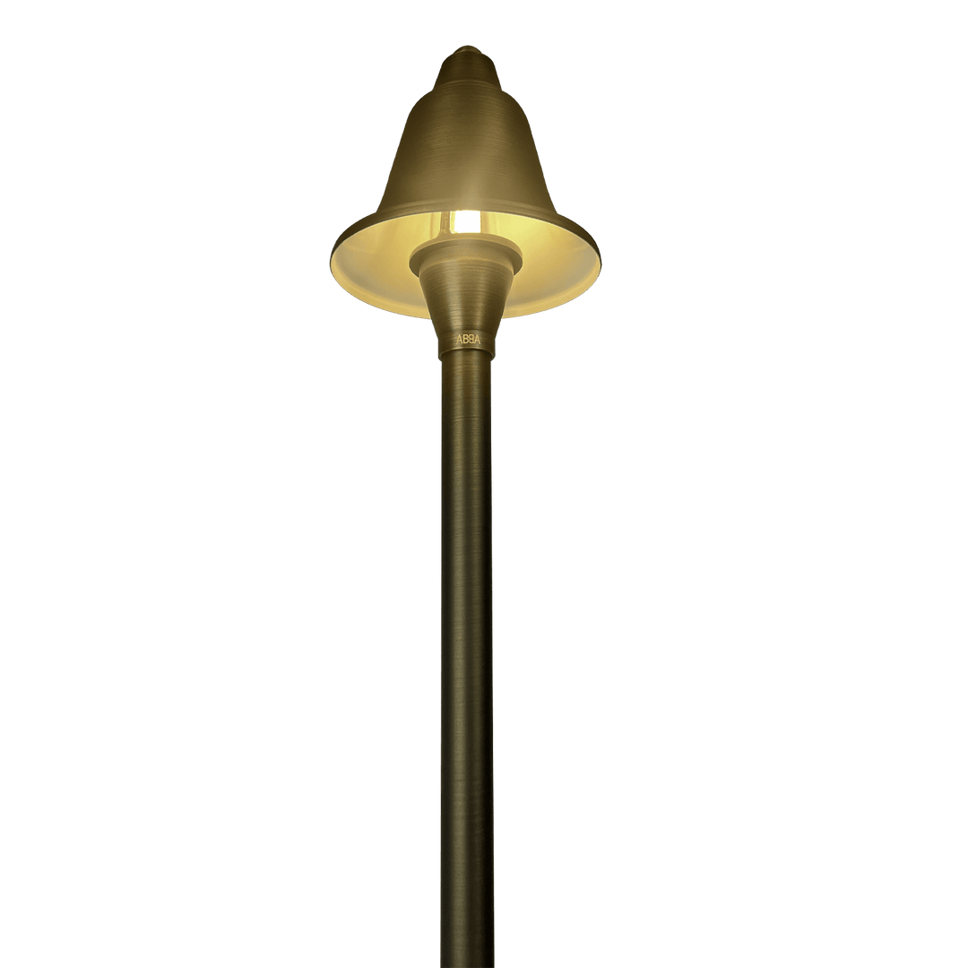 Outdoor Landscape Lighting LED 12V Low Voltage PLB17 Cast Brass LED Bell Shaped Lamp Ready 12V Low Voltage Pathway Outdoor Landscape Lighting Fixture Lamp Ready G4 Socket
