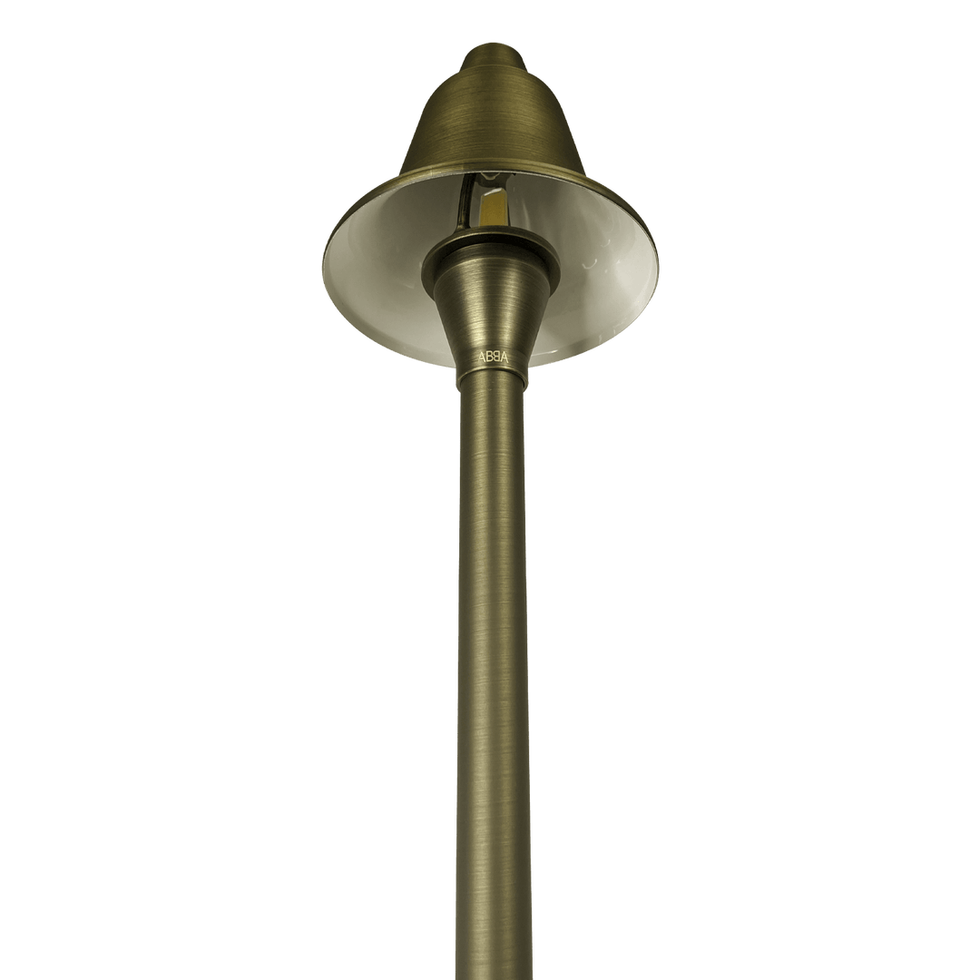 Outdoor Landscape Lighting LED 12V Low Voltage PLB17 Cast Brass LED Bell Shaped Lamp Ready 12V Low Voltage Pathway Outdoor Landscape Lighting Fixture Lamp Ready G4 Socket