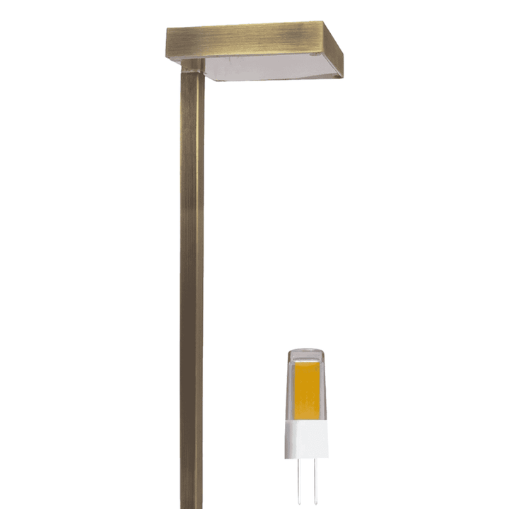 Outdoor Landscape Lighting LED 12V Low Voltage PLB20 4x/8x/12x Package Cast Brass Square Top LED 12V Low Voltage Pathway Outdoor Lighting Landscape Fixture with G4 3W 3000K Bulb