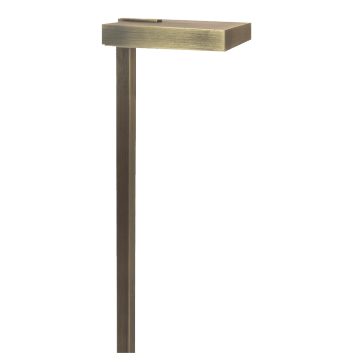Outdoor Landscape Lighting LED 12V Low Voltage PLB20 Cast Brass Square Top LED 12V Low Voltage Pathway Outdoor Lighting Landscape Fixture Lamp Ready G4 Socket