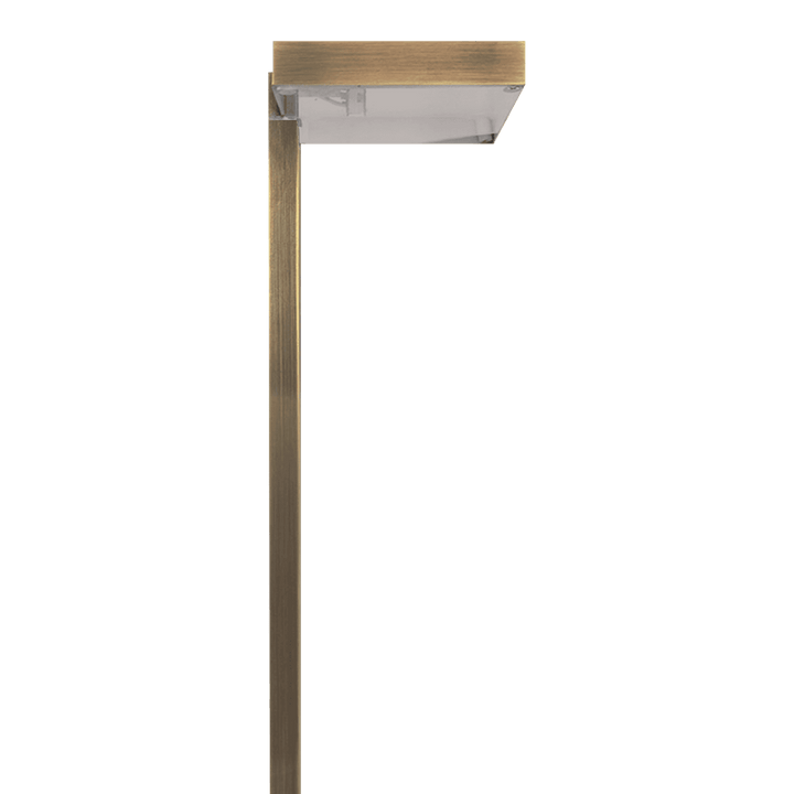 Outdoor Landscape Lighting LED 12V Low Voltage PLB20 Cast Brass Square Top LED 12V Low Voltage Pathway Outdoor Lighting Landscape Fixture Lamp Ready G4 Socket