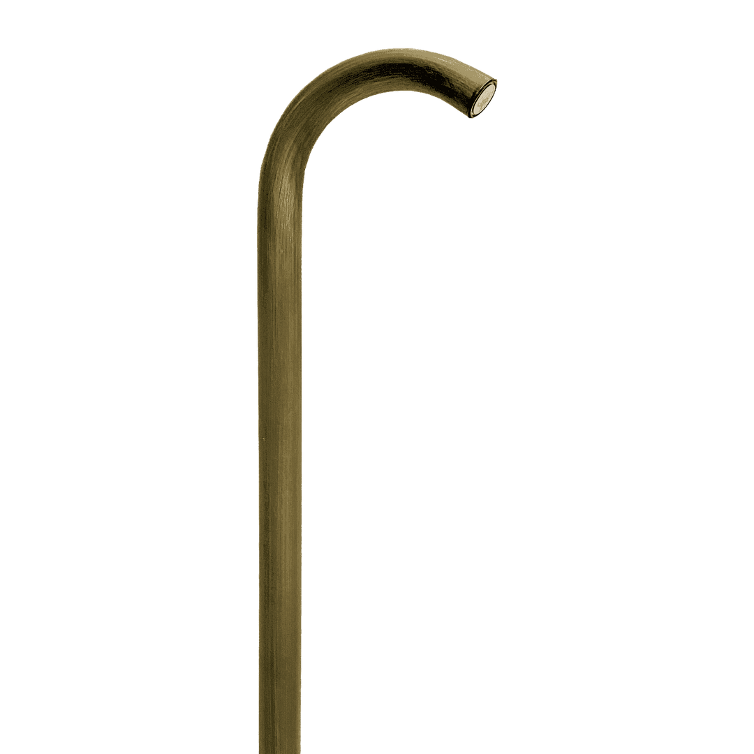 Outdoor Landscape Lighting LED 12V Low Voltage PLB21 4x/8x/12x Package Cast Brass 3W 3000K Warm White Integrated LED Cane Style Curved 12V Low Voltage Pathway Light