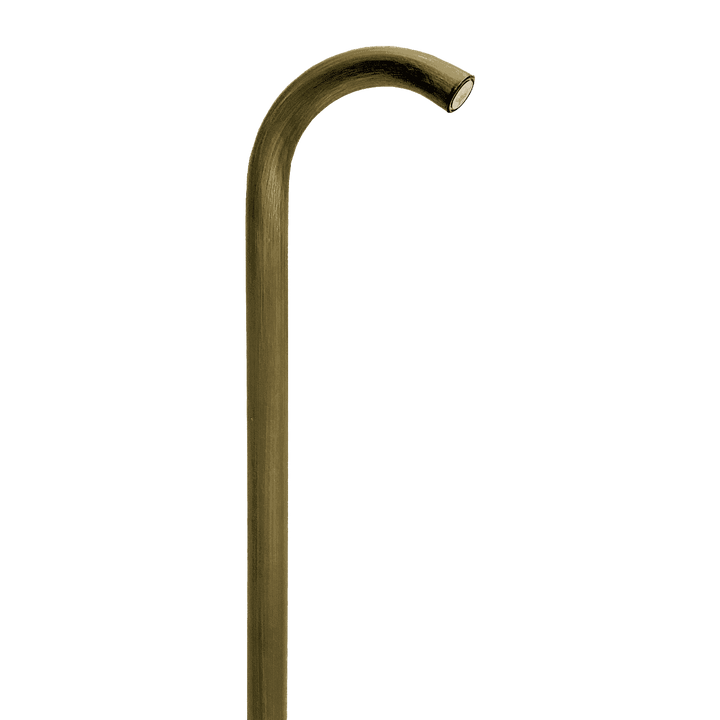 Outdoor Landscape Lighting LED 12V Low Voltage PLB21 4x/8x/12x Package Cast Brass 3W 3000K Warm White Integrated LED Cane Style Curved 12V Low Voltage Pathway Light