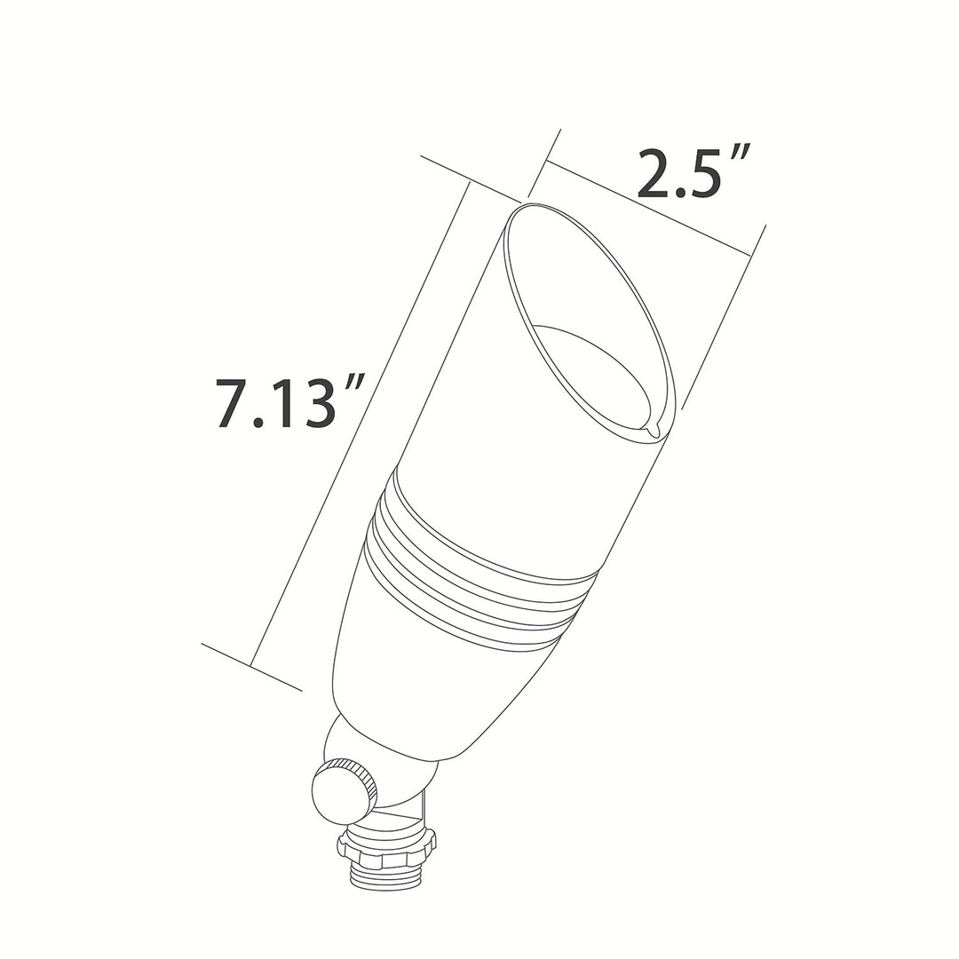 Outdoor Landscape Lighting LED 12V Low Voltage RAL8102 x20 Package Brass Bullet Accent Light Low Voltage LED Outdoor Landscape Spotlight [FINAL SALE]