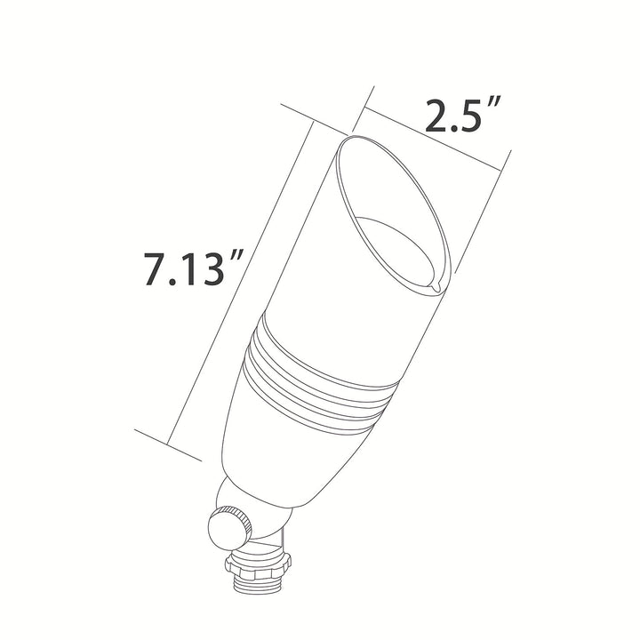 Outdoor Landscape Lighting LED 12V Low Voltage RAL8102 x20 Package Brass Bullet Accent Light Low Voltage LED Outdoor Landscape Spotlight [FINAL SALE]