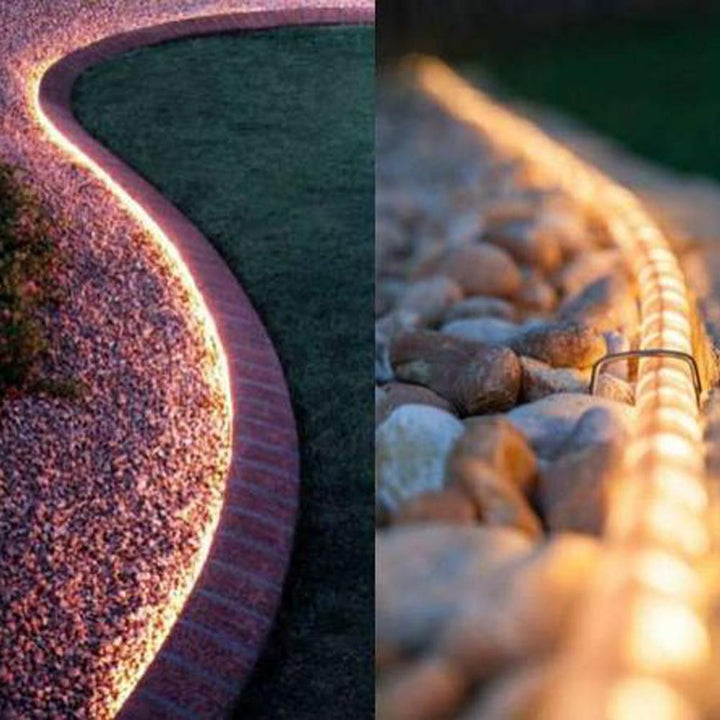 Outdoor Landscape Lighting LED 12V Low Voltage RL100 LED DC12V Low Voltage Rope Lights Outdoor IP65 3000K, 5000K, Multi Color RGB, Pink, Purple, Red, Yellow, Blue, Green (AC Converter Available)