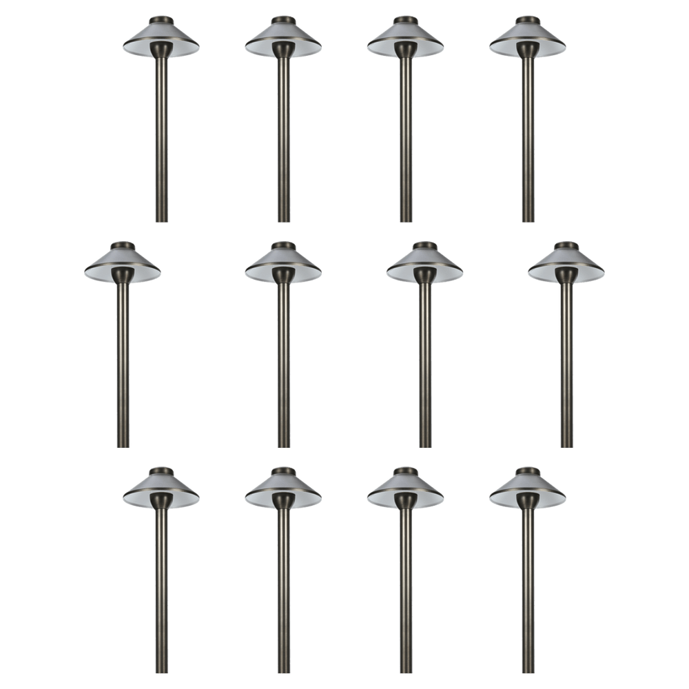 Outdoor Landscape Lighting LED 12V Low Voltage RPL8901 x12 Package Outdoor Garden Pathway Light | Low Voltage Brass Path Light [FINAL SALE]