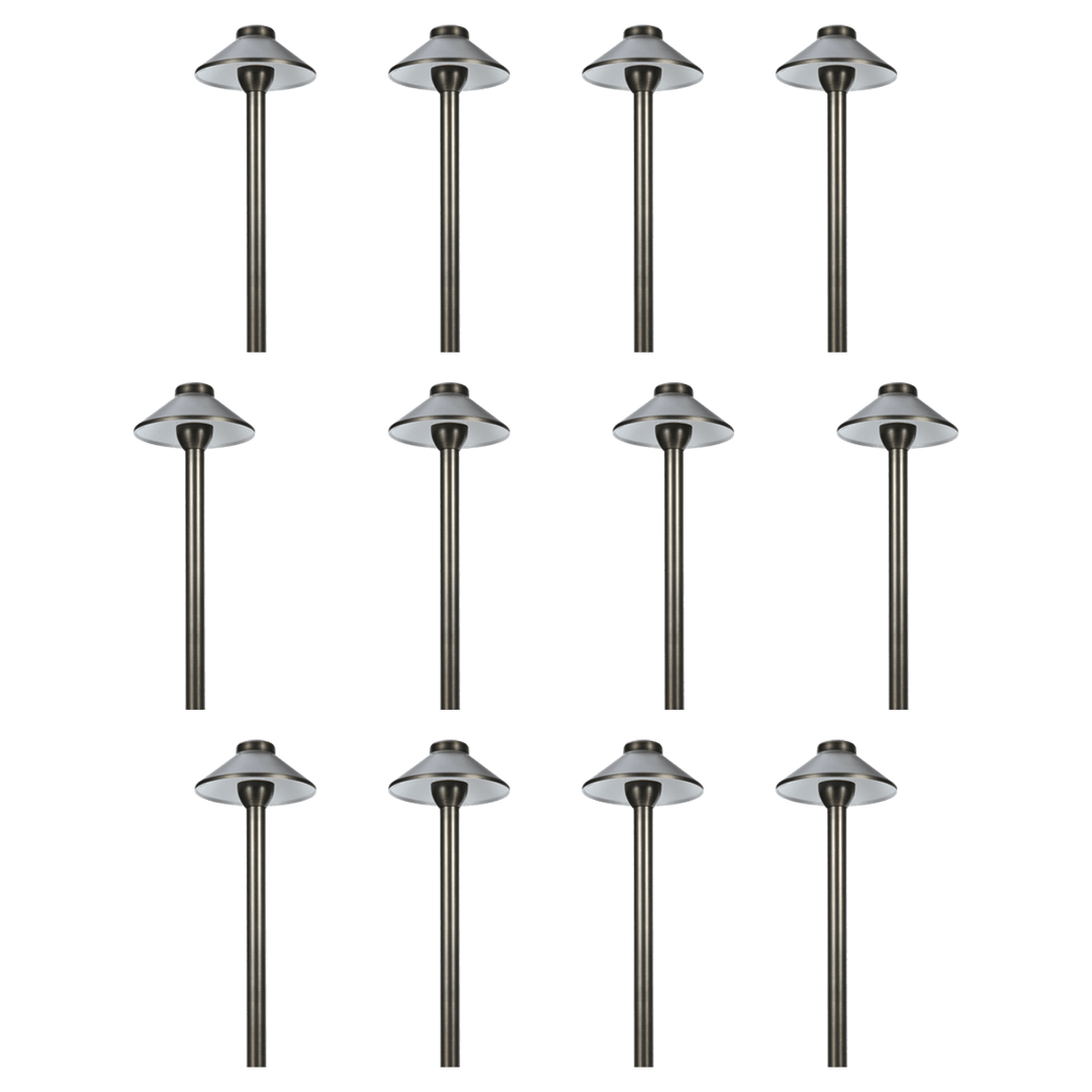 Outdoor Landscape Lighting LED 12V Low Voltage RPL8901 x12 Package Outdoor Garden Pathway Light | Low Voltage Brass Path Light [FINAL SALE]