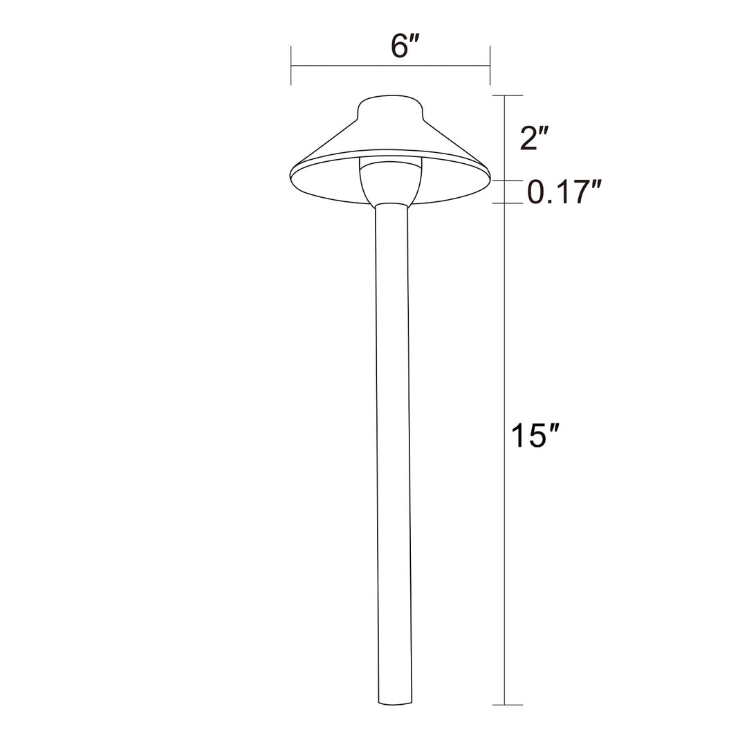 Outdoor Landscape Lighting LED 12V Low Voltage RPL8901 x12 Package Outdoor Garden Pathway Light | Low Voltage Brass Path Light [FINAL SALE]
