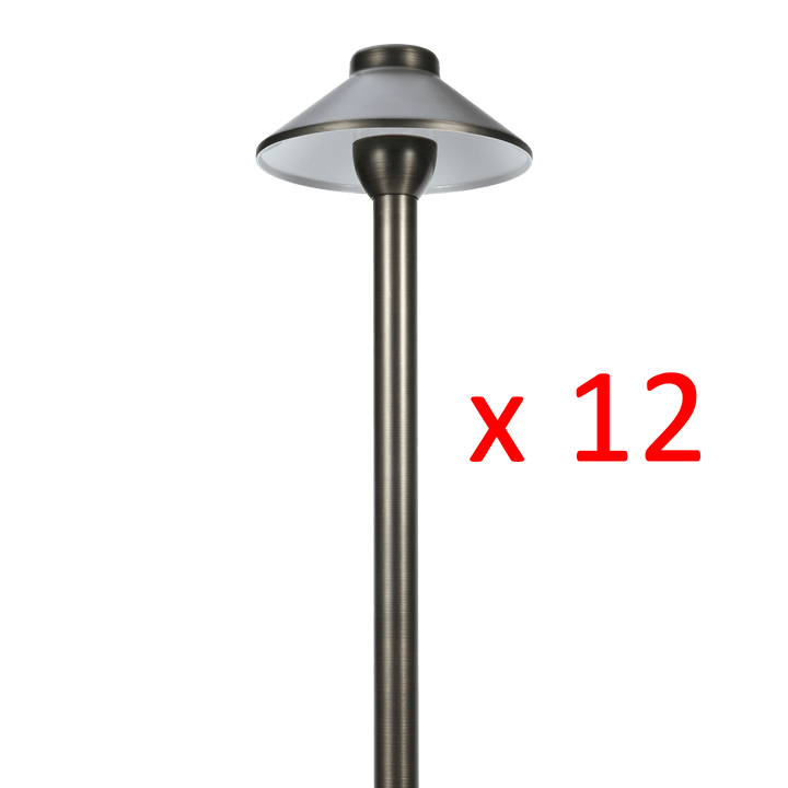 Outdoor Landscape Lighting LED 12V Low Voltage RPL8901 x12 Package Outdoor Garden Pathway Light | Low Voltage Brass Path Light [FINAL SALE]