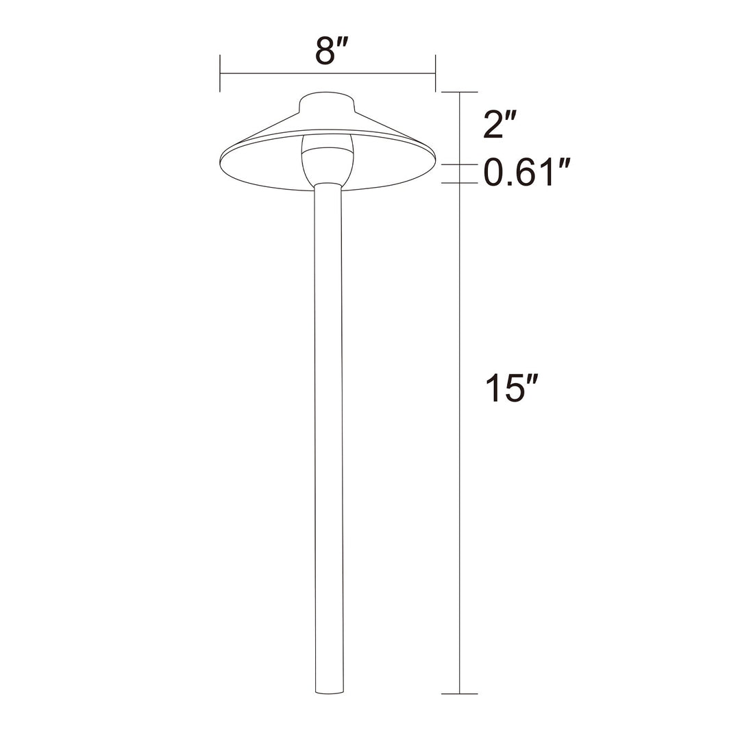Outdoor Landscape Lighting LED 12V Low Voltage RPL8902 x12 Package Outdoor Garden Pathway Light | Low Voltage Brass Path Light [FINAL SALE]