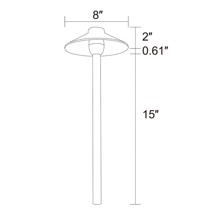 Outdoor Landscape Lighting LED 12V Low Voltage RPL8902 x12 Package Outdoor Garden Pathway Light | Low Voltage Brass Path Light [FINAL SALE]