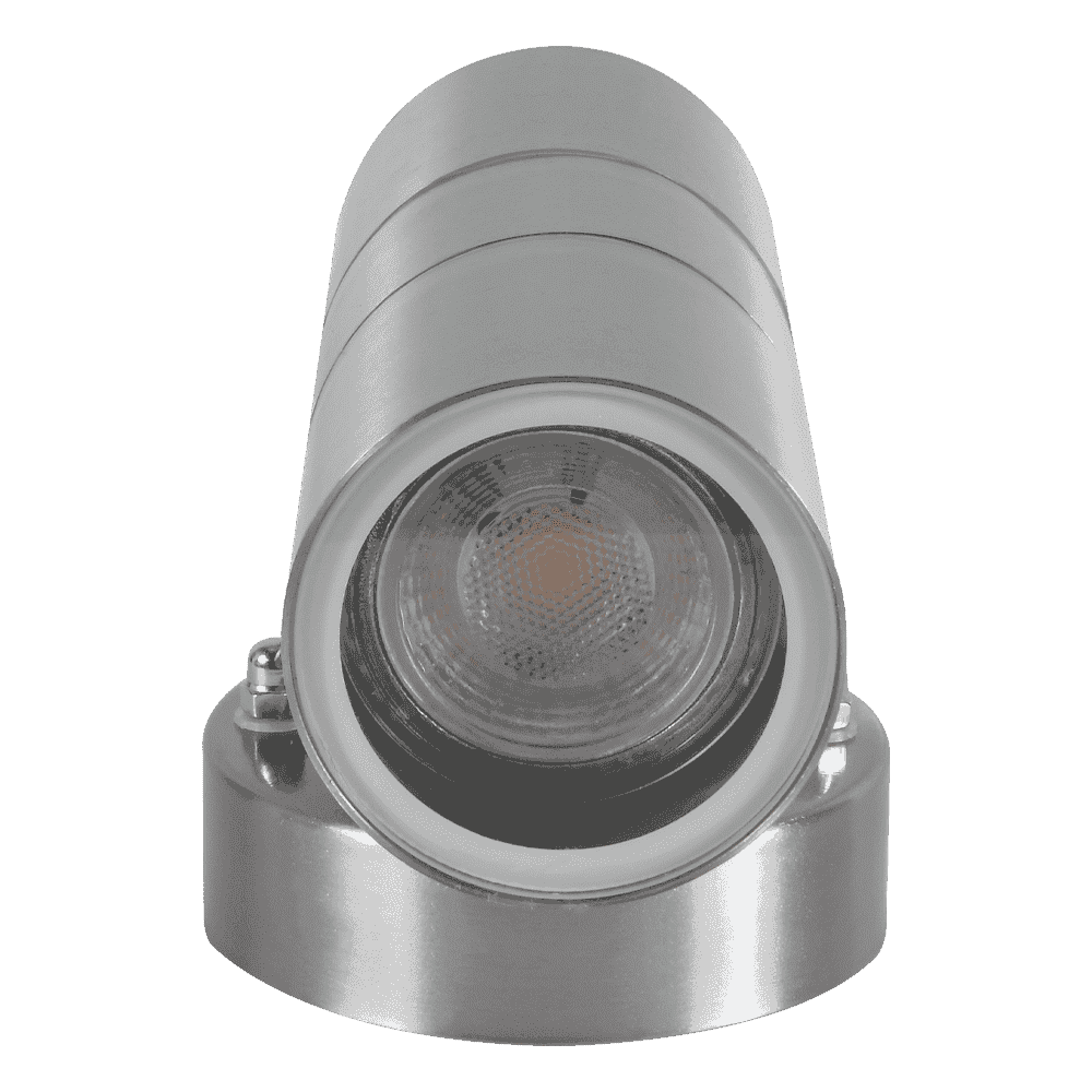Outdoor Landscape Lighting LED 12V Low Voltage SCS06 4x/8x/12x Package LED Stainless Steel Cylinder Up Down Light 2 Directional Sconce Lighting with 12V Low Voltage 5W 3000K Bulb
