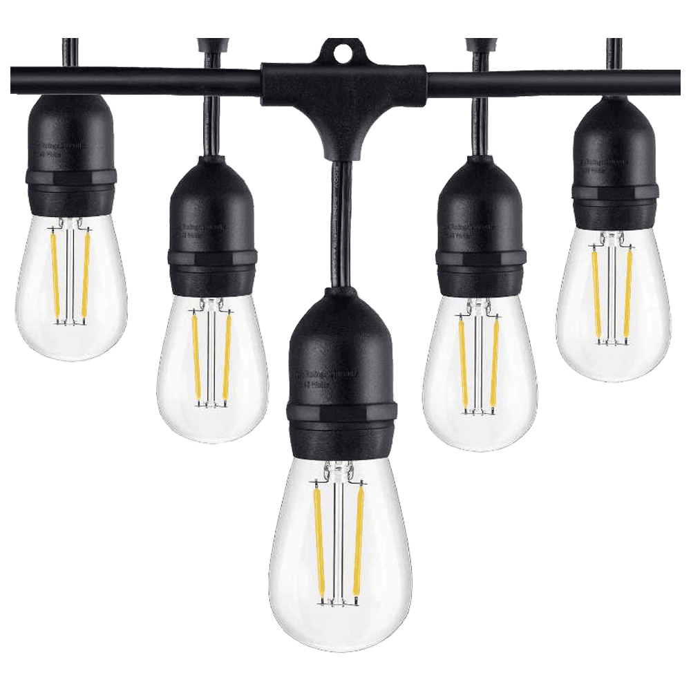 Outdoor Landscape Lighting LED 12V Low Voltage SL101 LED 12V Low Voltage Bistro String Lights 48 FT Outdoor Weatherproof 12V Edison Bulbs