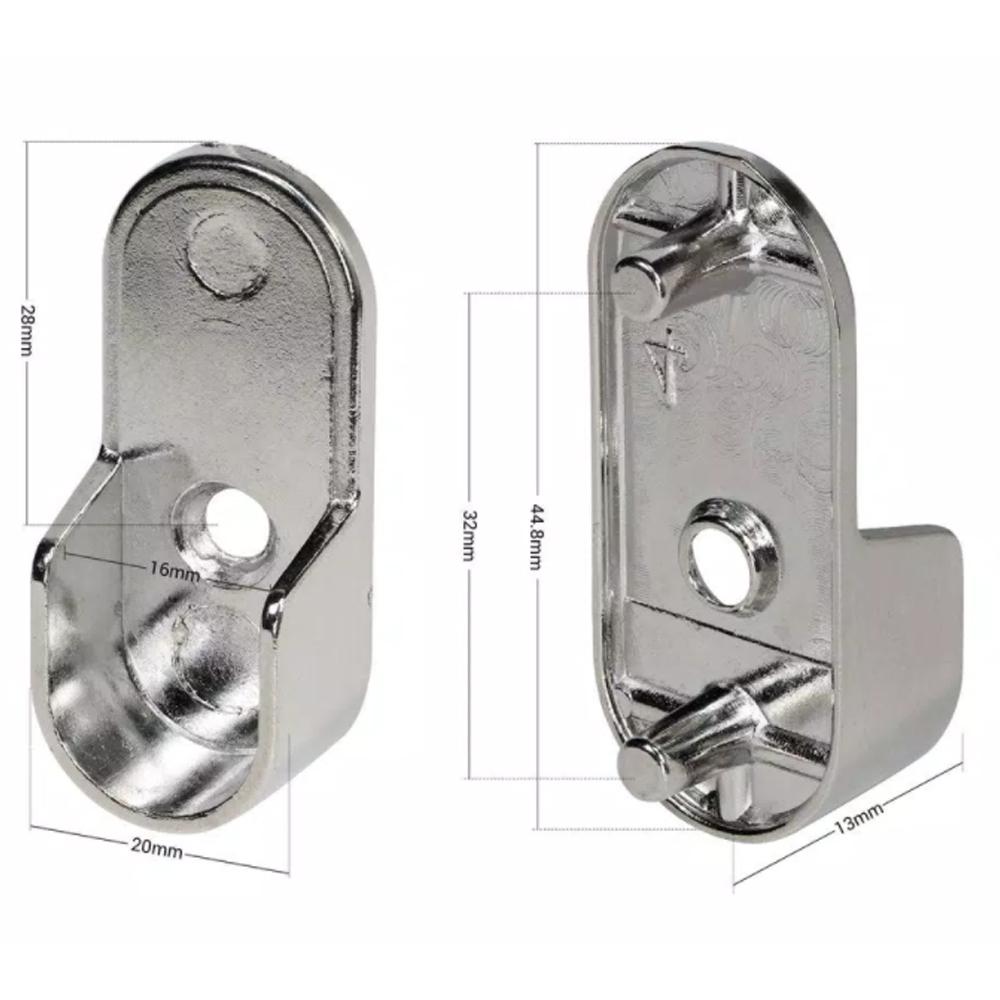 Outdoor Landscape Lighting LED 12V Low Voltage SM08 Oval Wardrobe Rail End Brackets Steel Closet Rod Socket Holder