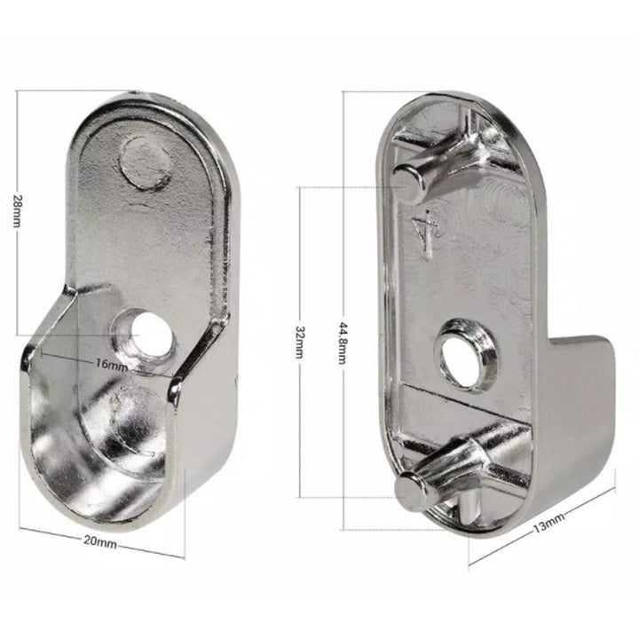 Outdoor Landscape Lighting LED 12V Low Voltage SM08 Oval Wardrobe Rail End Brackets Steel Closet Rod Socket Holder