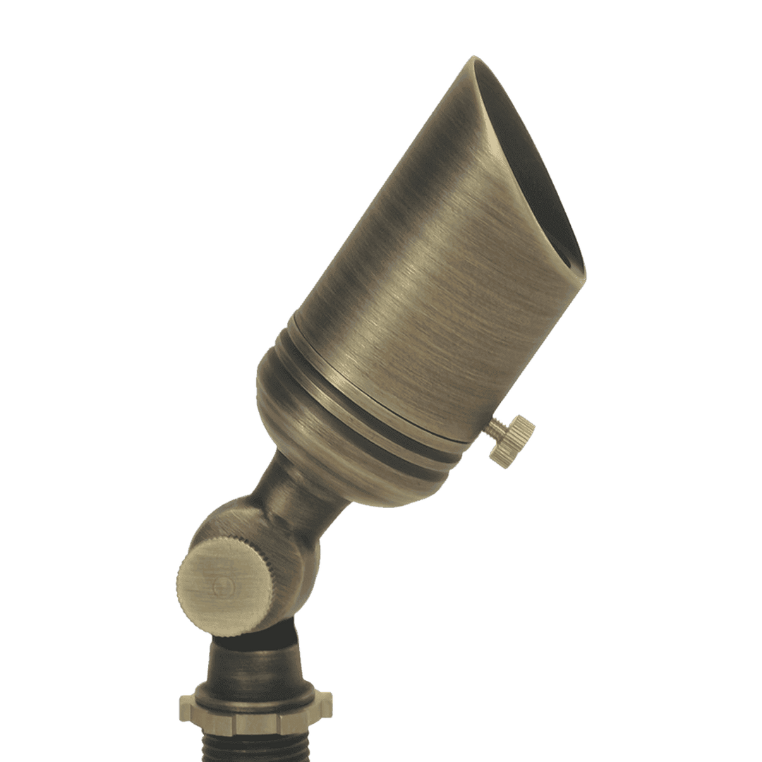 Outdoor Landscape Lighting LED 12V Low Voltage SPB02 4x/8x/12x Package 12V Low Voltage Small Directional Bullet Brass Spotlight Outdoor Landscape Lighting with MR11 2W 3000K Bulb