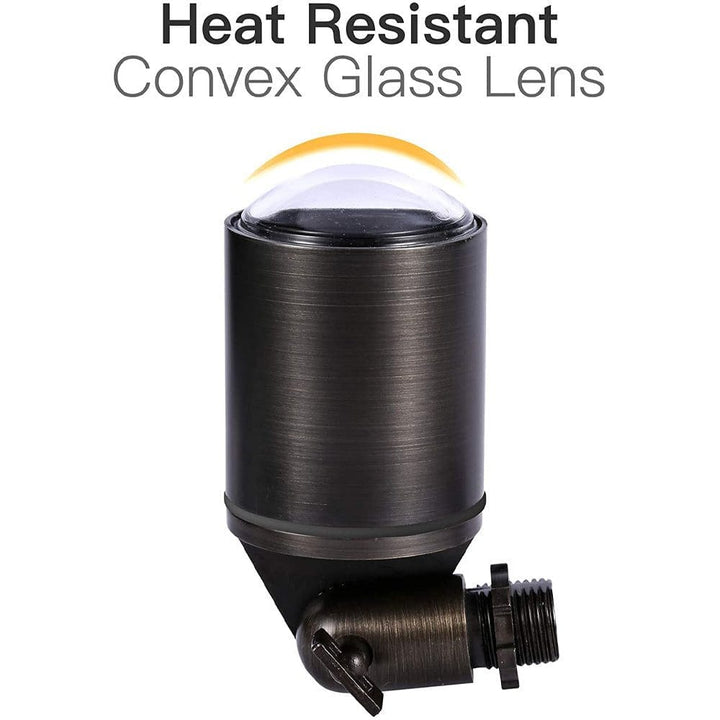 Outdoor Landscape Lighting LED 12V Low Voltage SPB12 Cast Brass Spotlight | 3W-12W 3000K Warm White Integrated LED 12V Low Voltage Landscape Light
