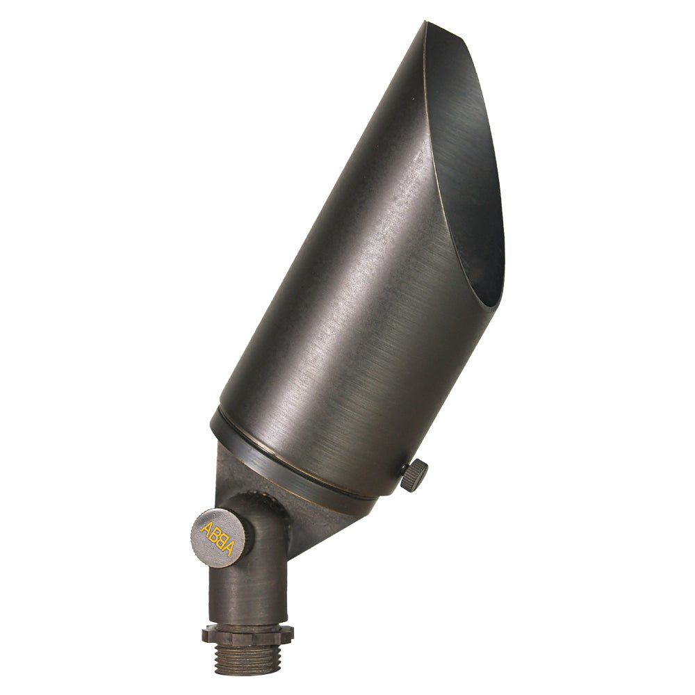 Outdoor Landscape Lighting LED 12V Low Voltage SPB04 Cast Brass Spotlight | Lamp Ready 12V Low Voltage Landscape Light MR16 Socket Dark Brass