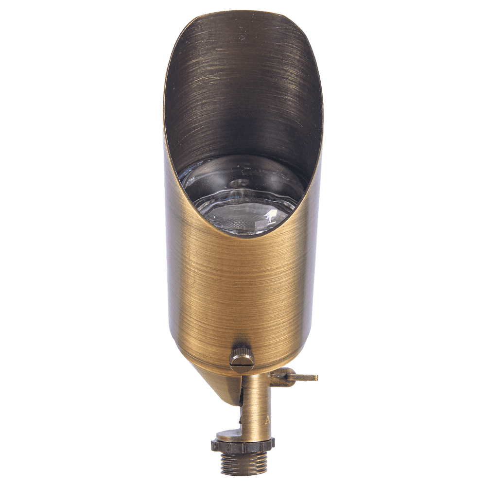 Outdoor Landscape Lighting LED 12V Low Voltage SPB04 4x/8x/12x Package Adjustable 12V Low Voltage LED Bullet Landscape Brass Spotlight Outdoor Lighting with MR16 5W 3000K Bulb