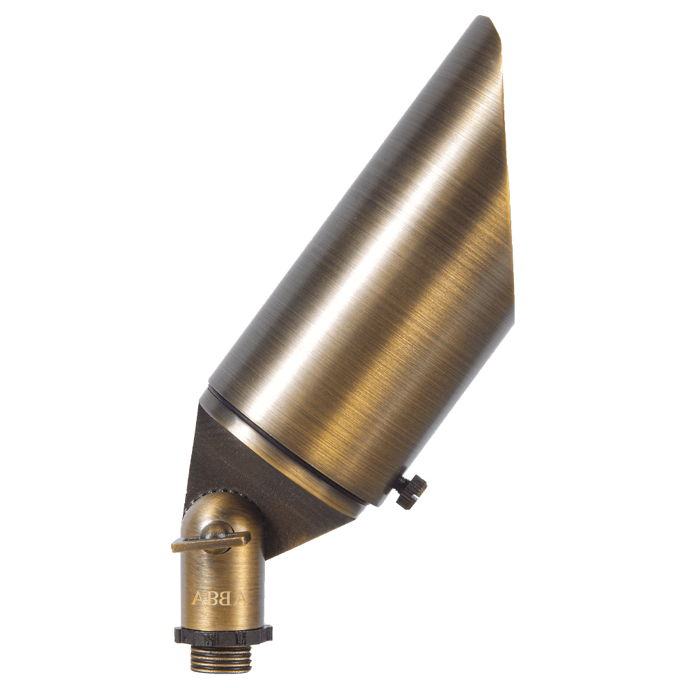 Outdoor Landscape Lighting LED 12V Low Voltage SPB12 Cast Brass Spotlight | 3W-12W 3000K Warm White Integrated LED 12V Low Voltage Landscape Light