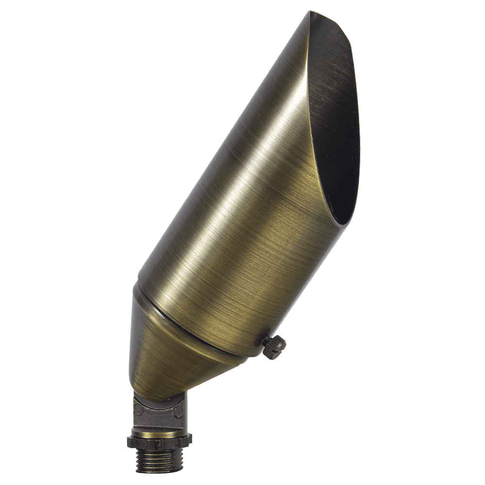 Outdoor Landscape Lighting LED 12V Low Voltage SPB12 Cast Brass Spotlight | 3W-12W 3000K Warm White Integrated LED 12V Low Voltage Landscape Light
