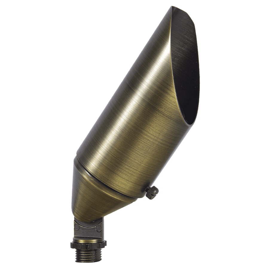 Outdoor Landscape Lighting LED 12V Low Voltage SPB12 Cast Brass Spotlight | 3W-12W 3000K Warm White Integrated LED 12V Low Voltage Landscape Light