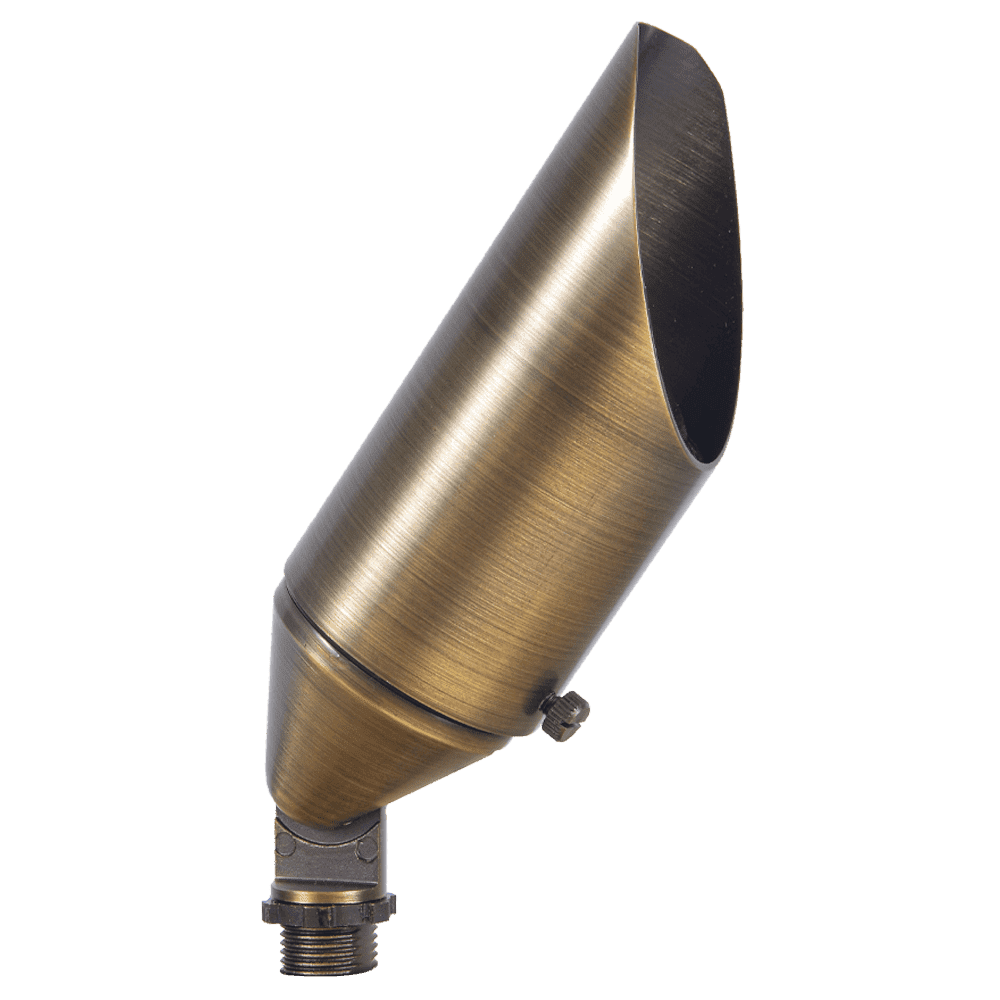 Outdoor Landscape Lighting LED 12V Low Voltage SPB04 4x/8x/12x Package Adjustable 12V Low Voltage LED Bullet Landscape Brass Spotlight Outdoor Lighting with MR16 5W 3000K Bulb