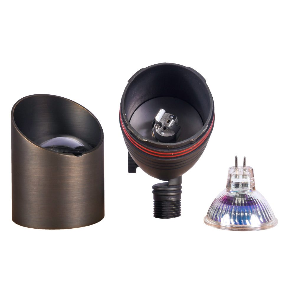Outdoor Landscape Lighting LED 12V Low Voltage SPB06 Cast Brass 12V Low Voltage Spotlight | Outdoor LED Spotlight with MR16 Socket