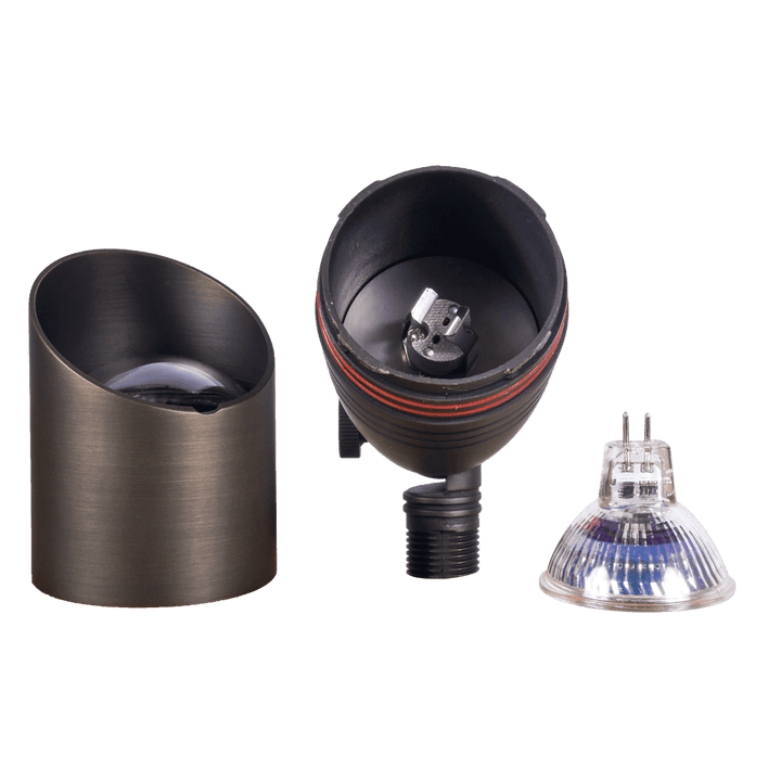 Outdoor Landscape Lighting LED 12V Low Voltage SPB06 4x/8x/12x Package 12V Low Voltage LED Outdoor Landscape Brass Spotlight with MR16 5W 3000K Bulb